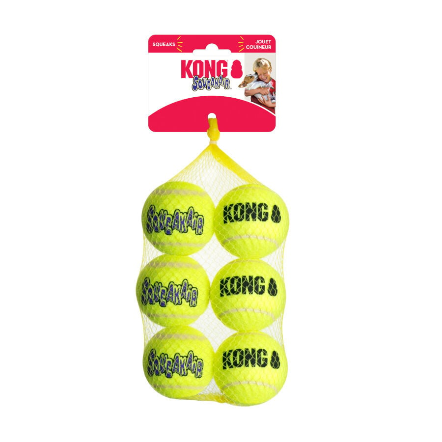 Kong SqueakAir Bolas de Tennis para cães -Pack 6, , large image number null